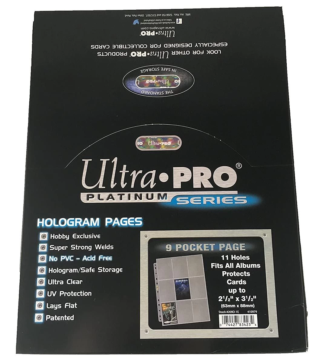 Ultra Pro Hüllen Für 9 Karten - 9-Pocket Pages Platinum (100 Stück)