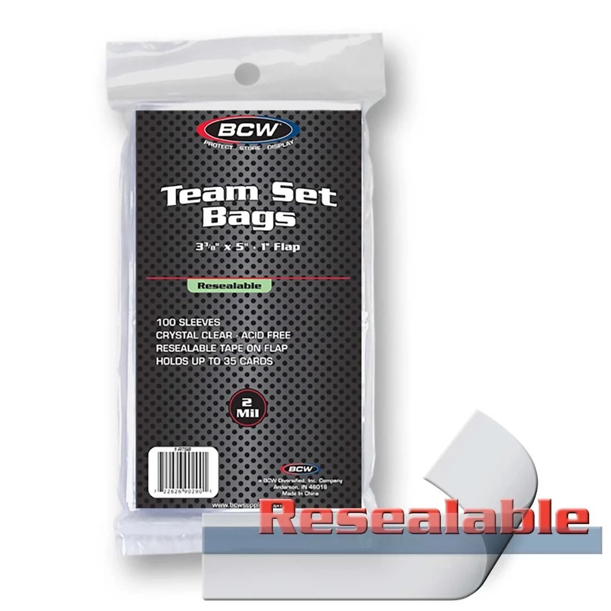 BCW 3 3/8 X 5 Inch Team Set Bags (100 St.) – Bild 2