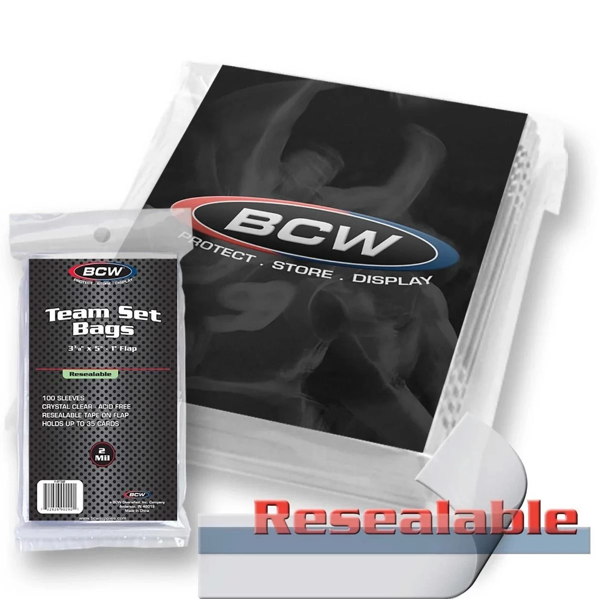 BCW 3 3/8 X 5 Inch Team Set Bags (100 St.)