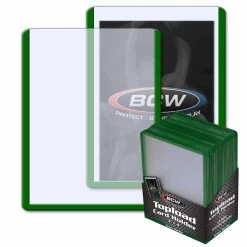 BCW 3 X 4 Inch Topload Card Holder (25 St.) Grüner Rand