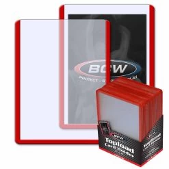 BCW 3 X 4 Inch Topload Card Holder (25 St.) Roter Rand