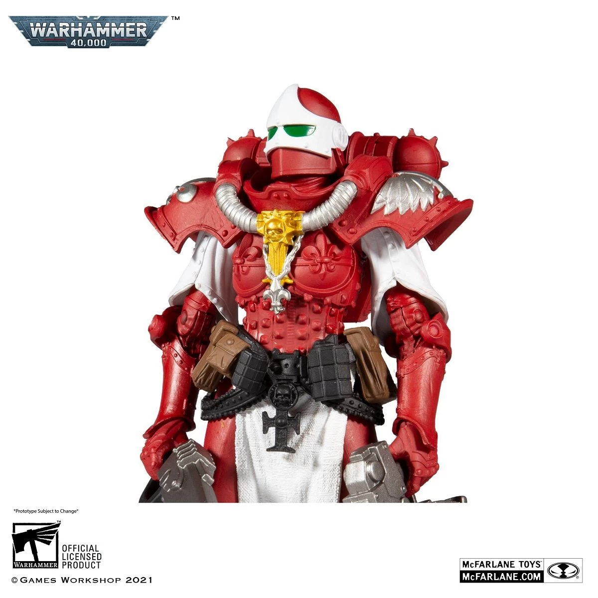 Warhammer 40k - Adepta Sororitas Battle Sister Red Figur – Bild 6