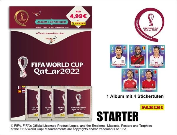 Panini 2022 FIFA World Cup Qatar Sticker Starter Set (DE)