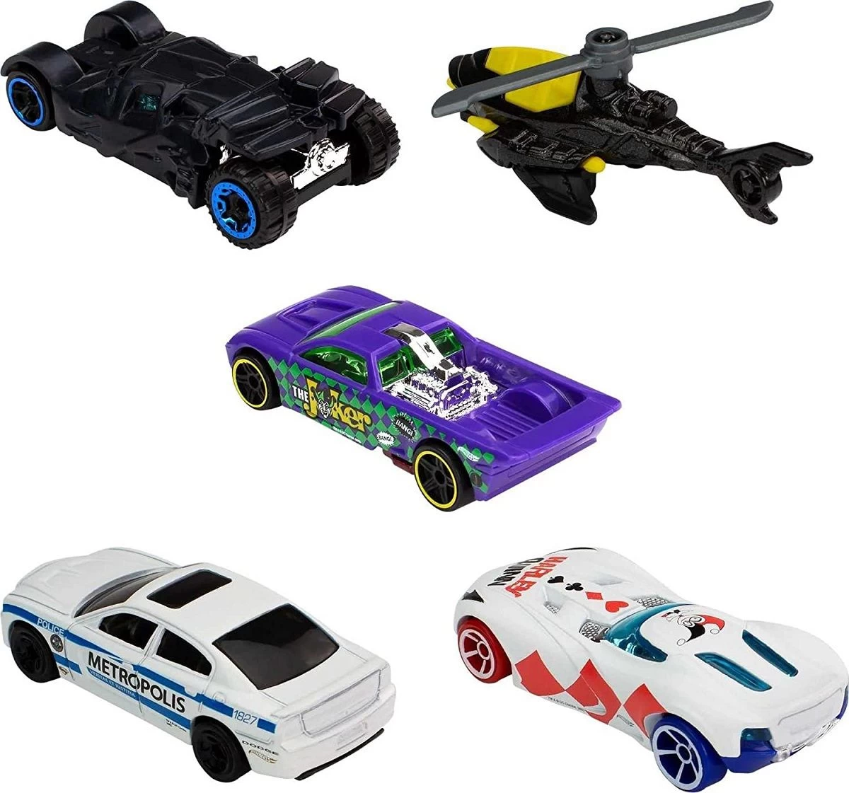 MATTEL Hot Wheels - DC Batman Die-Cast Fahrzeuge 5er-Pack – Bild 2