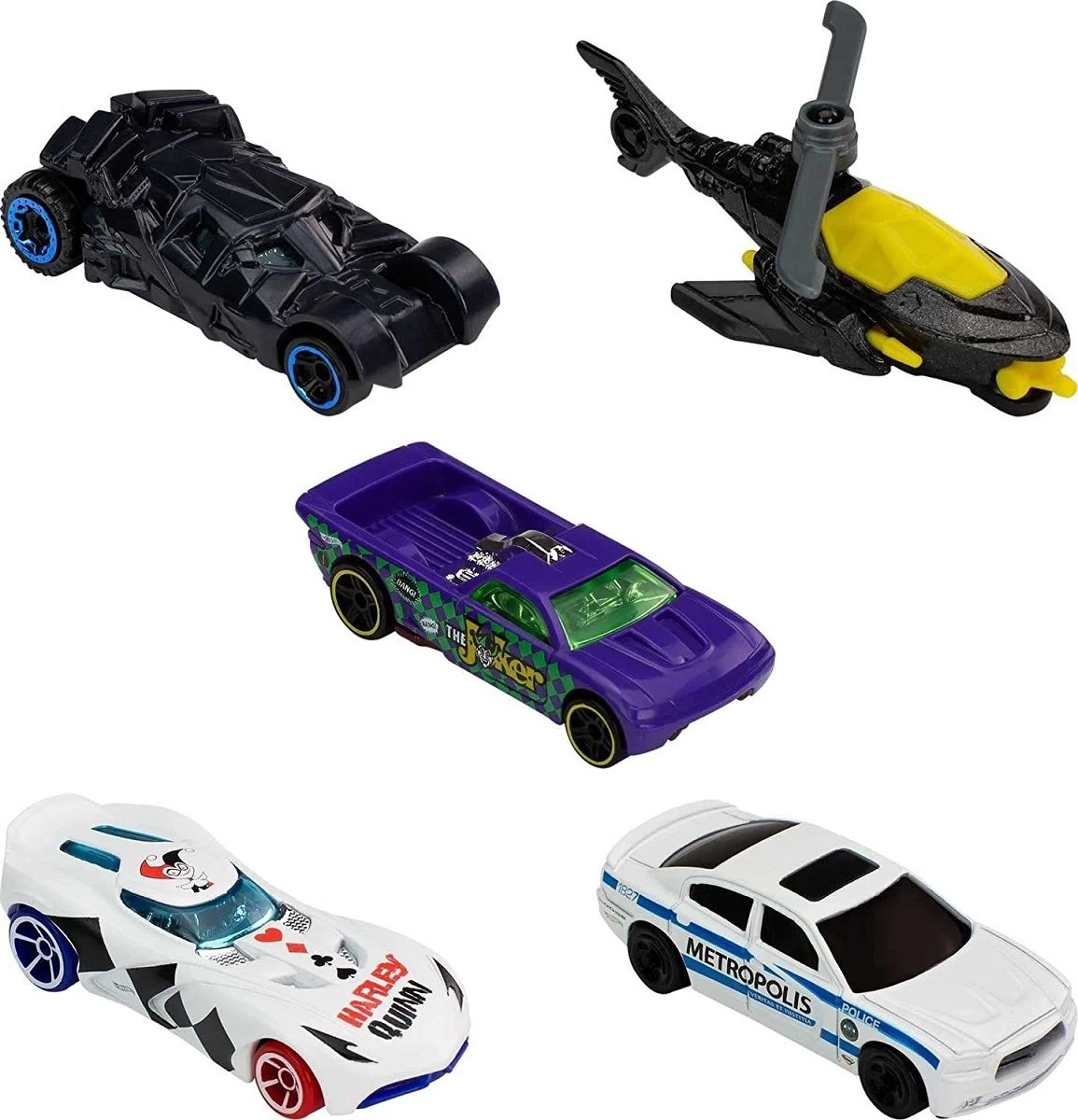 MATTEL Hot Wheels - DC Batman Die-Cast Fahrzeuge 5er-Pack – Bild 3