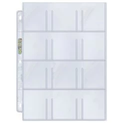 Ultra Pro UP Hüllen Für 12 Sticker - 100 Stück 12-Pocket Ringbucheinlagen