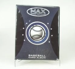 4 Pocket Portfolio Black Baseball (Create A Theme)