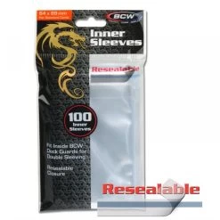 BCW Inner Sleeves Clear Standard - Resealable (100 Hüllen)